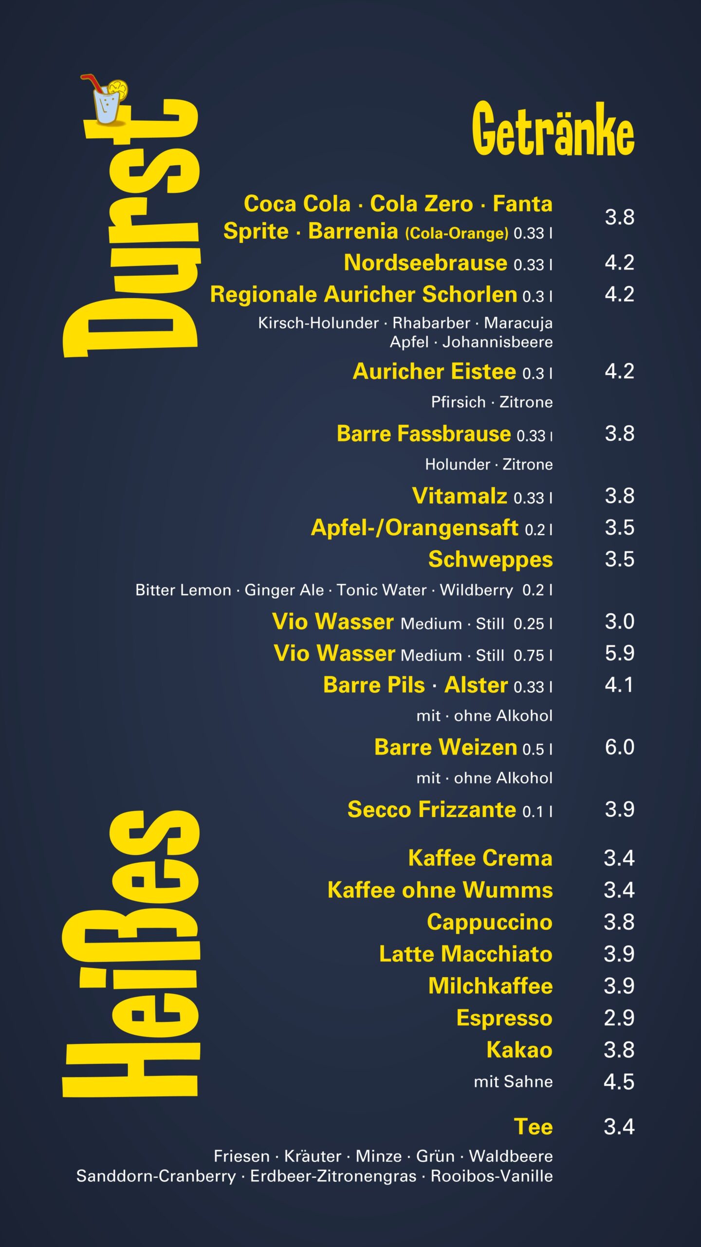 BlankerHans WEB Getraenkekarte 2025